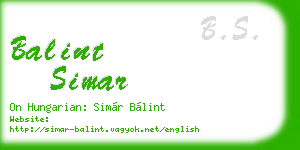balint simar business card